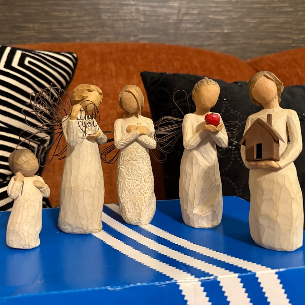 Willow Tree Figurines with Cream and Brown Accents